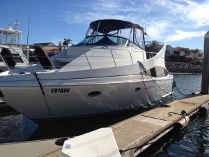 Boat equipped with a camera mounted on its deck.
Infratec Security Systems' client's boat with an installed security camera, ensuring constant surveillance and safety boat in the marina and on open waters.